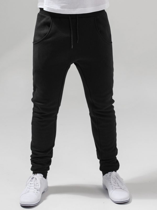 Heavy deep-crotch sweatpants