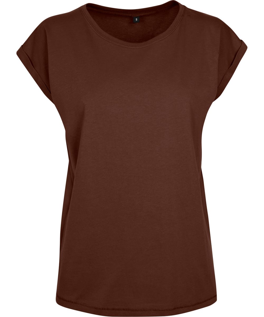 Chocolate Brown*† Women's extended shoulder tee