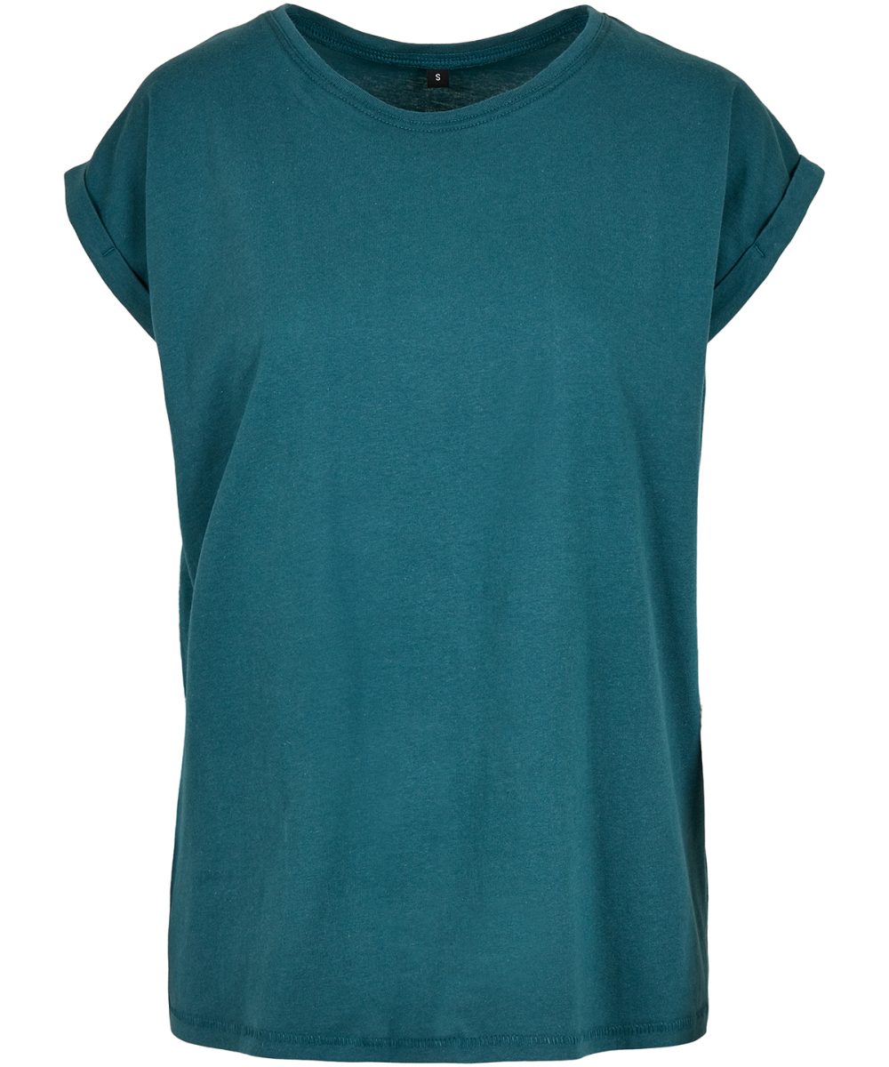 Teal*† Women's extended shoulder tee