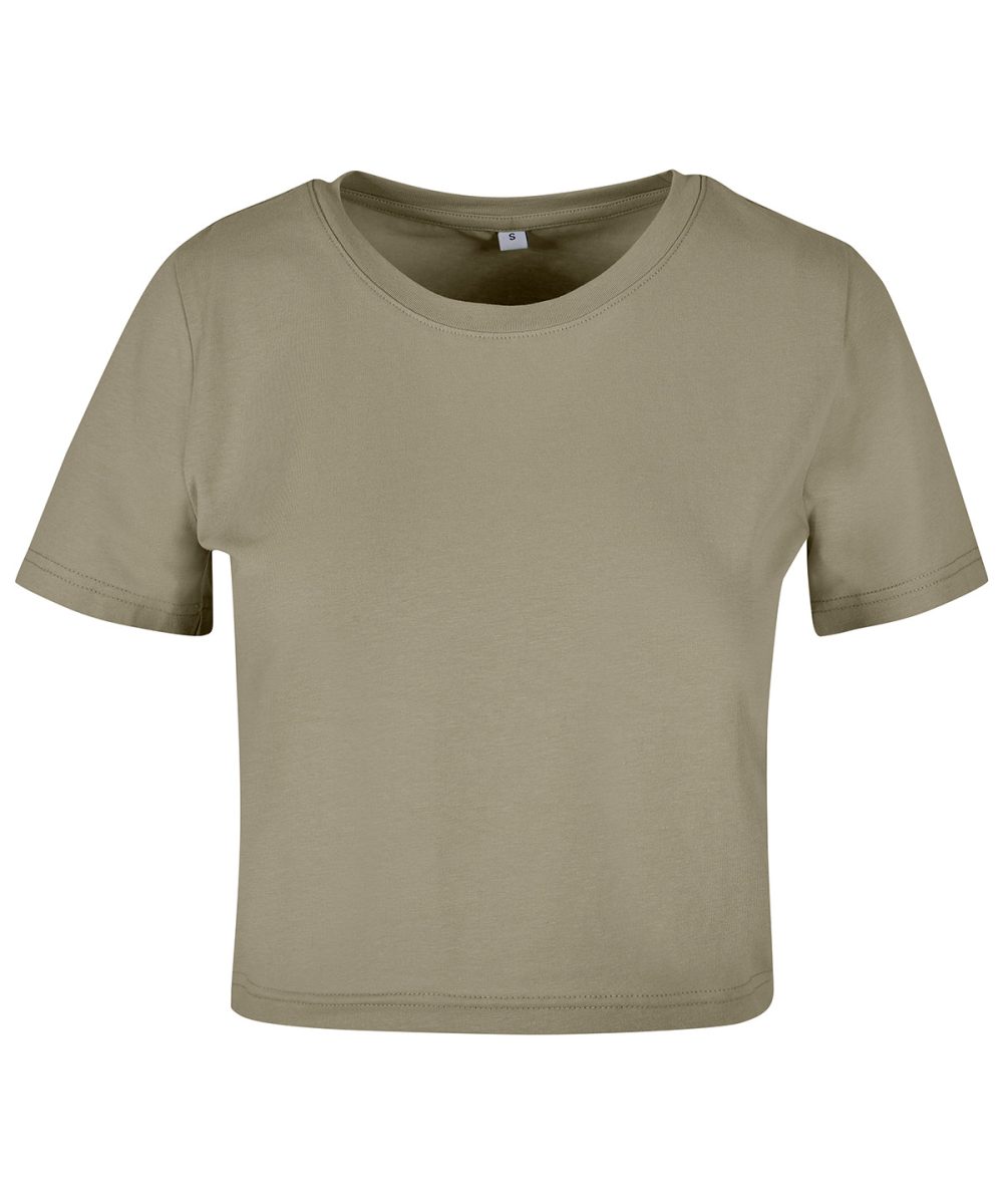 Pale Olive Women's cropped tee