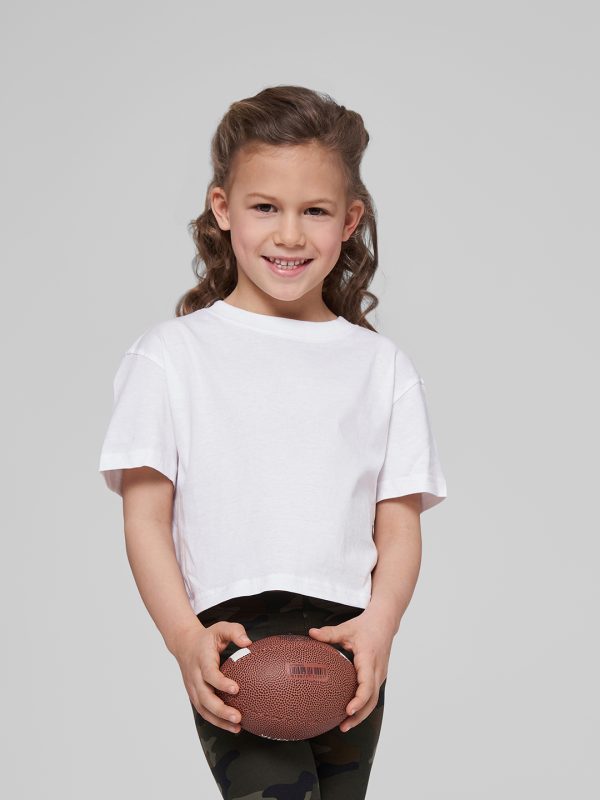 Girls cropped Jersey tee