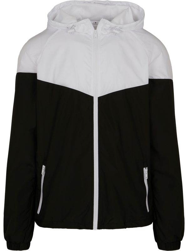 Black/White Two-tone tech windrunner jacket