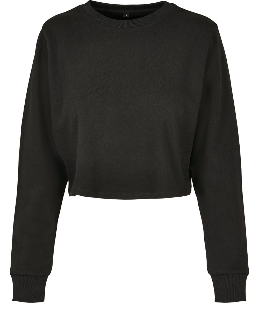 Black Women’s terry cropped crew