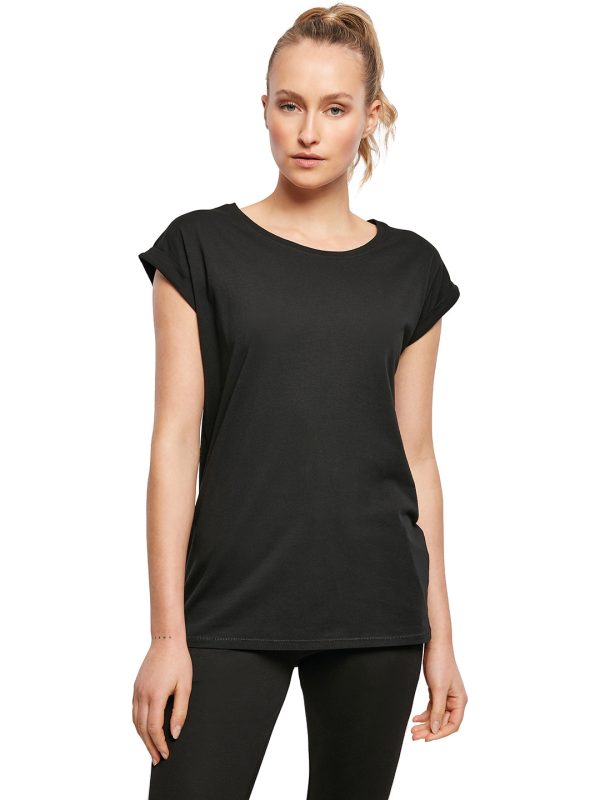 Women's organic extended shoulder tee