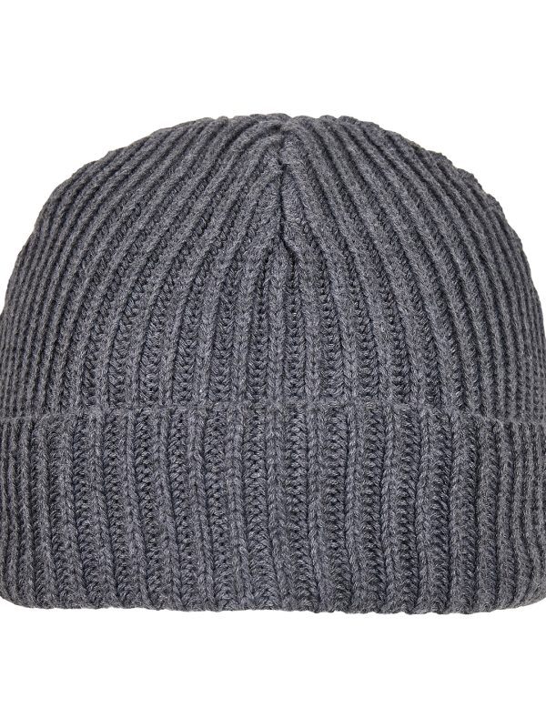 Asphalt Recycled yarn fisherman beanie