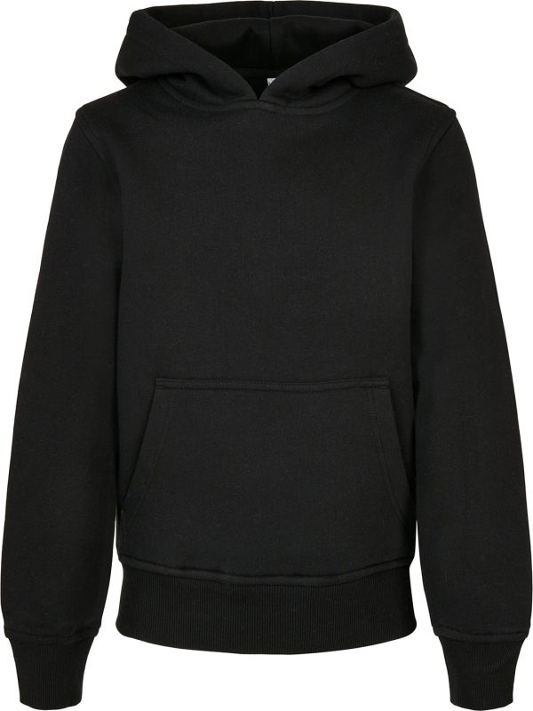 Black Organic kids basic hoodie