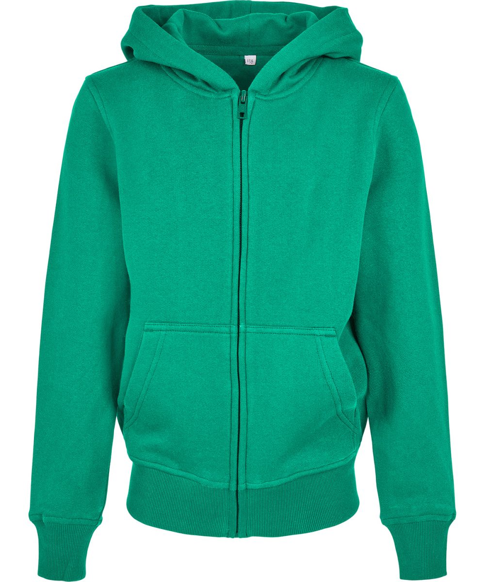 Grass Green Organic kids basic zip hoodie