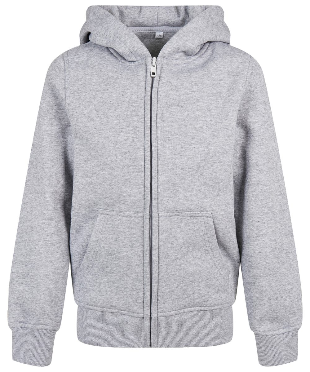 Heather Grey Organic kids basic zip hoodie