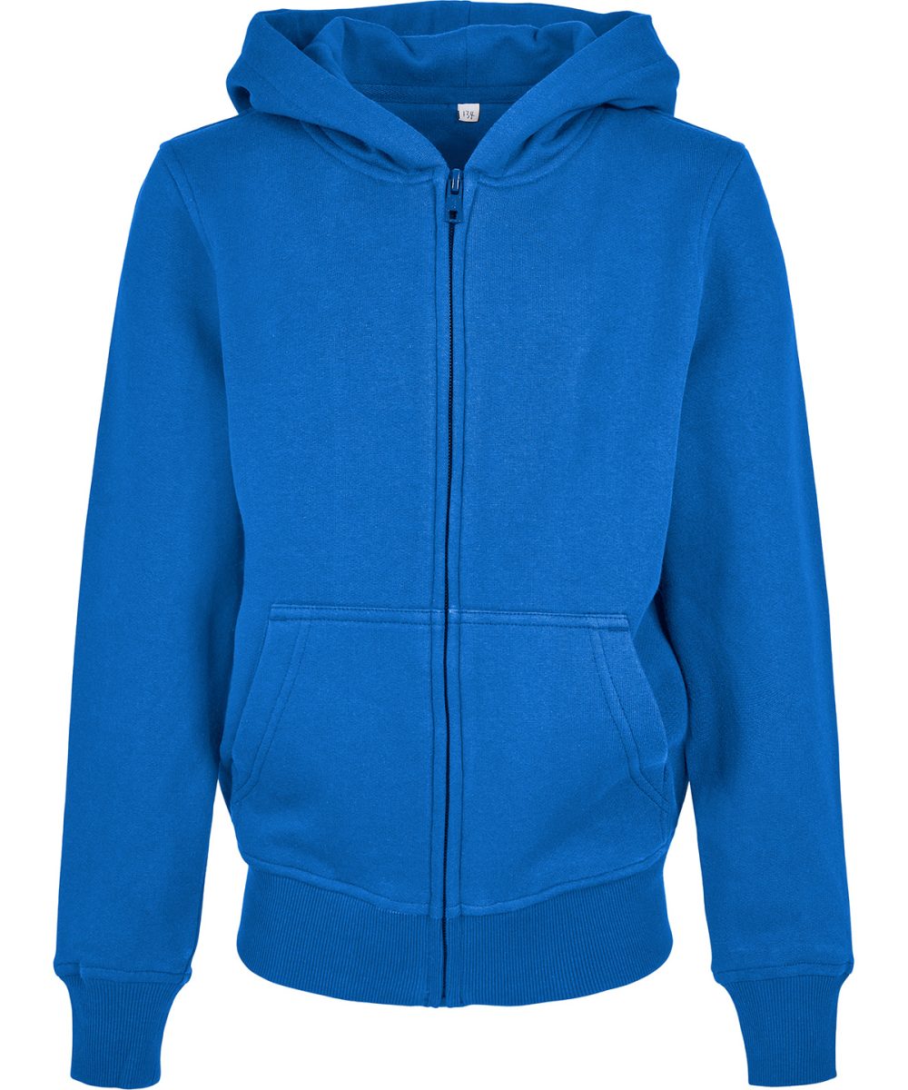 Intense Blue Organic kids basic zip hoodie