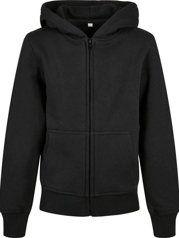 Organic kids basic zip hoodie