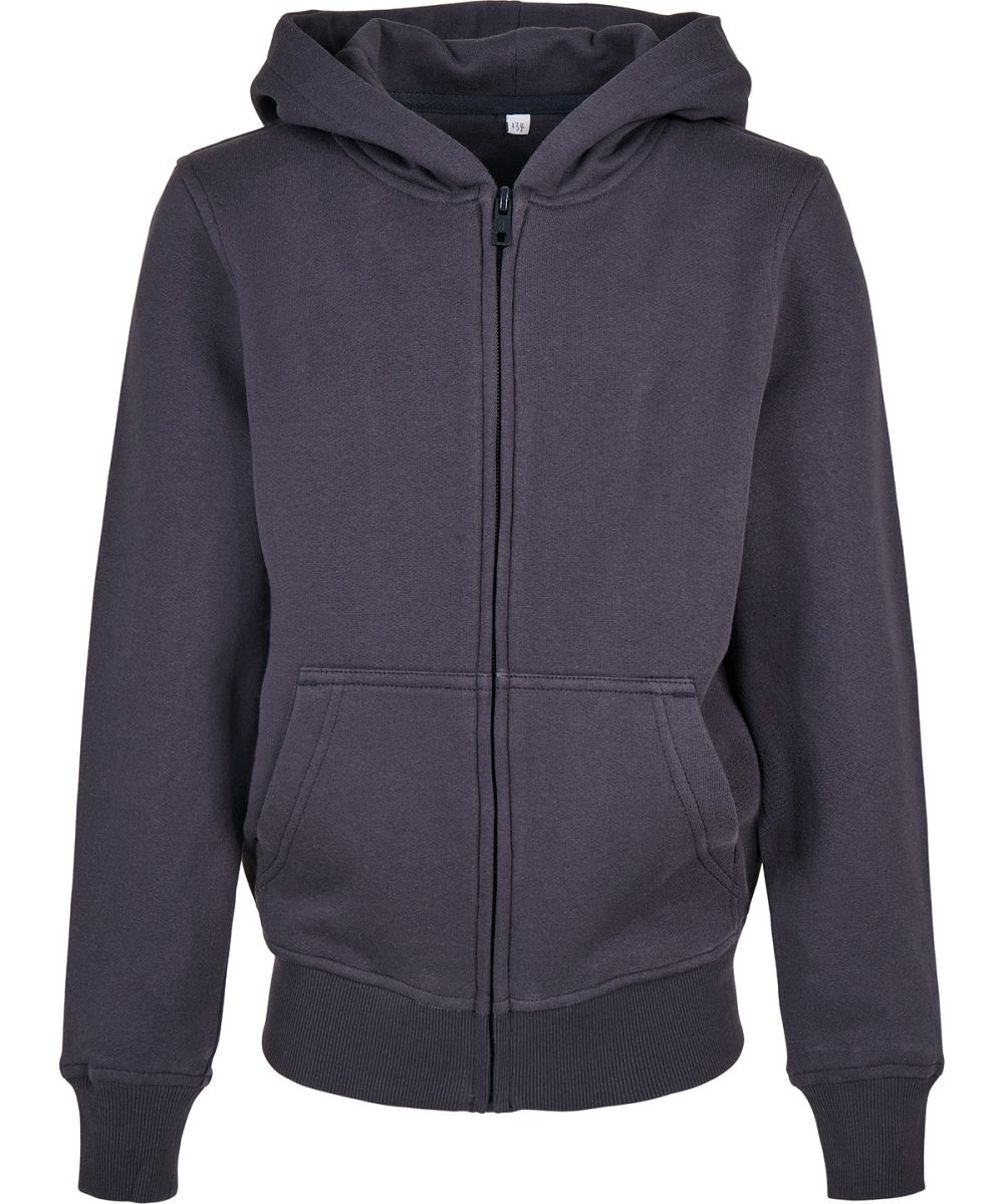 Navy Organic kids basic zip hoodie