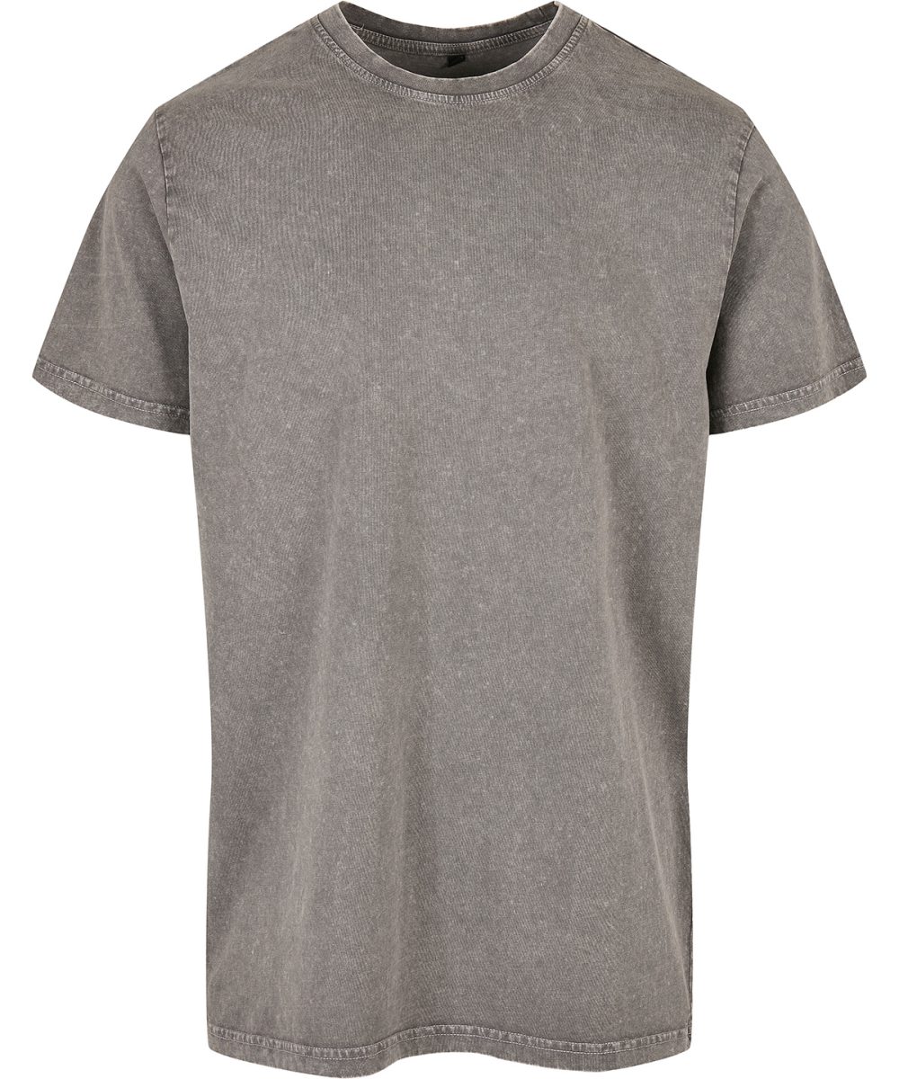 Asphalt Acid washed round neck tee