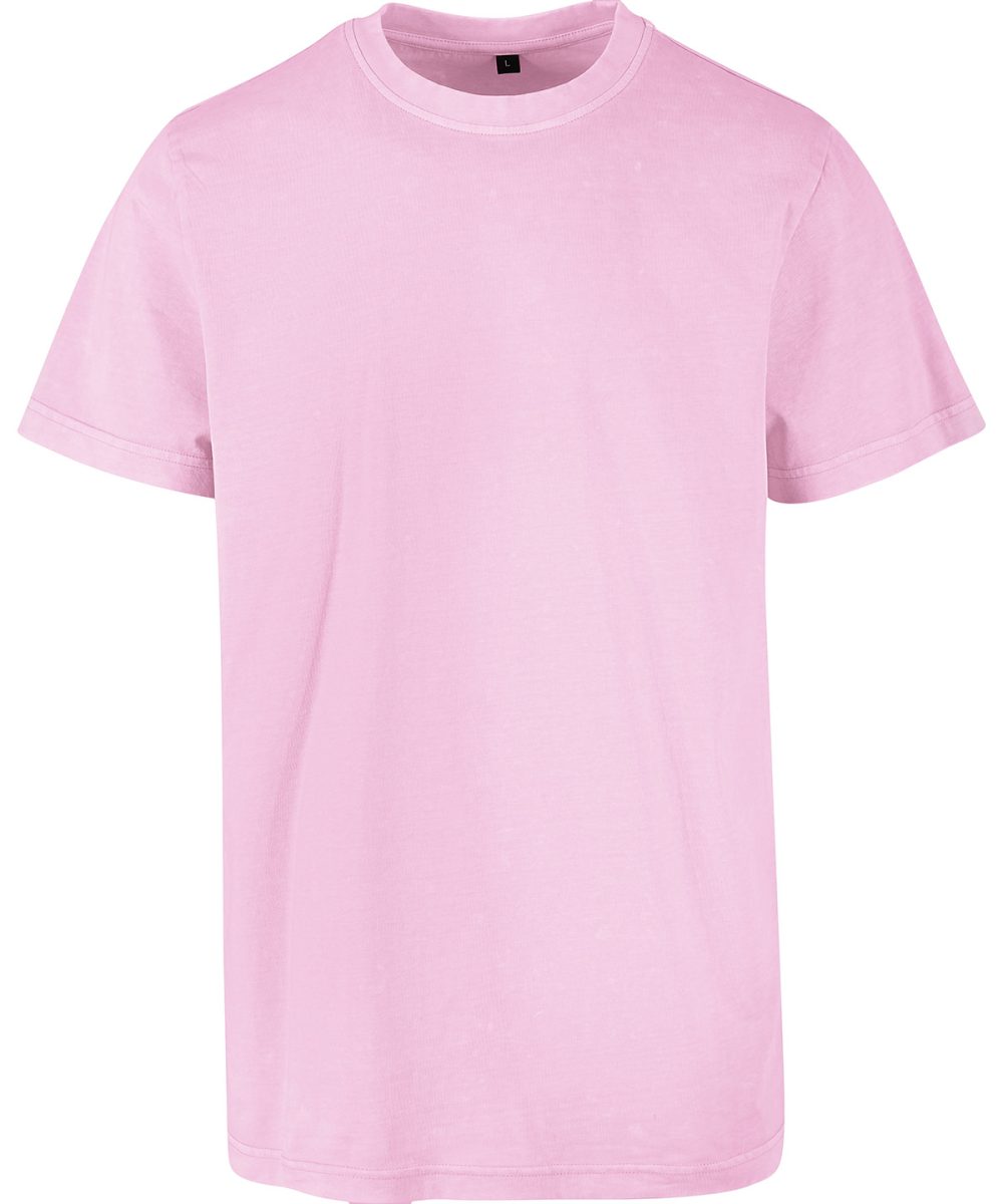 Soft Pink Acid washed round neck tee