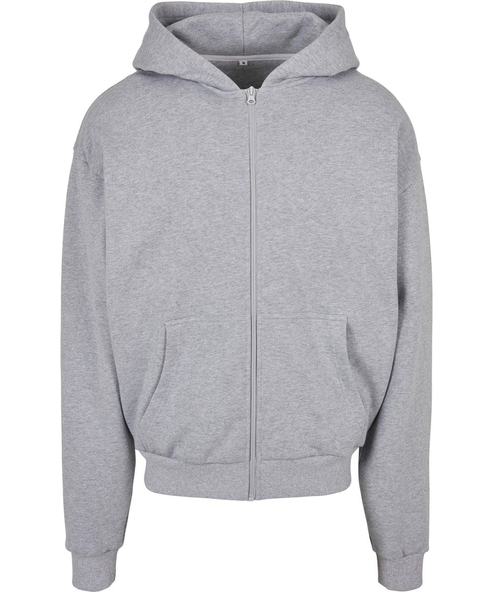 Heather Grey Ultra heavy zip hoodie