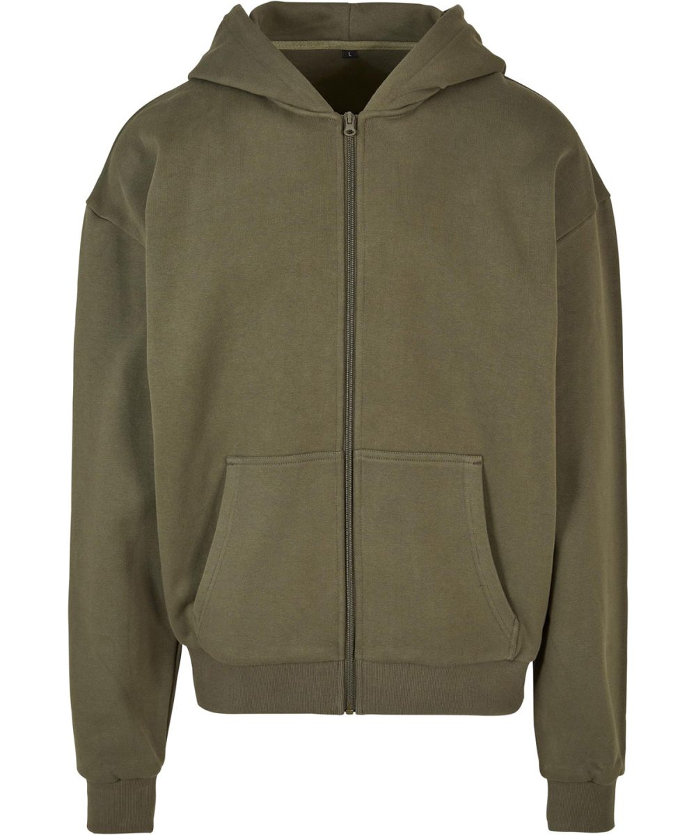 Olive Ultra heavy zip hoodie