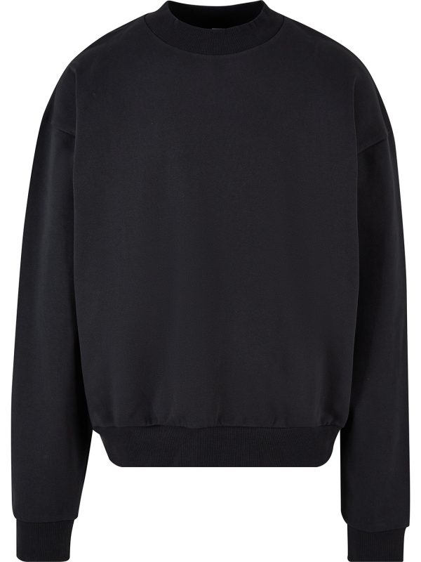 Black Ultra-heavy cotton crew neck