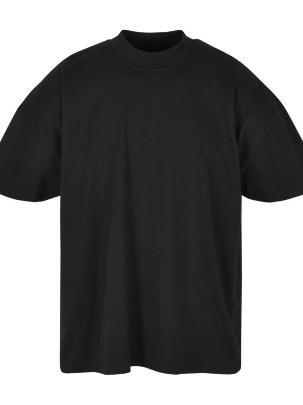 Black Oversized mock neck tee