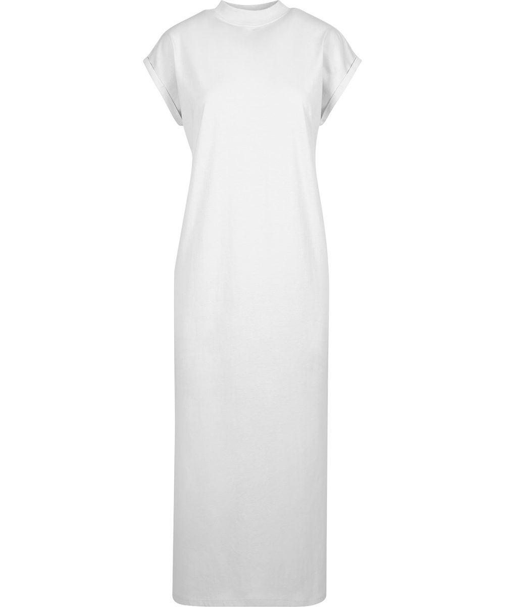 White Women’s long extended shoulder dress