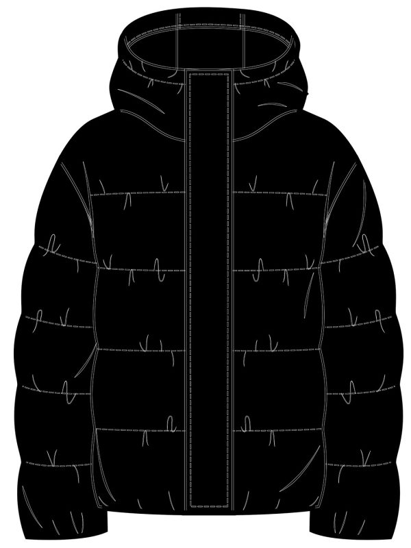 Black Women’s loose puffer jacket