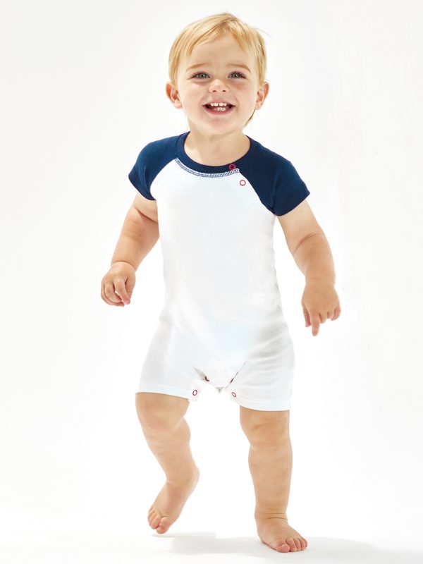 Baby baseball playsuit