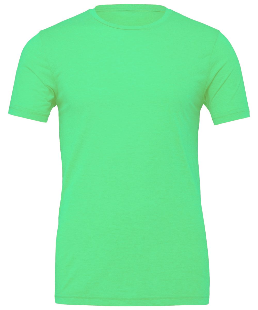 Synthetic Green Unisex Jersey crew neck t-shirt