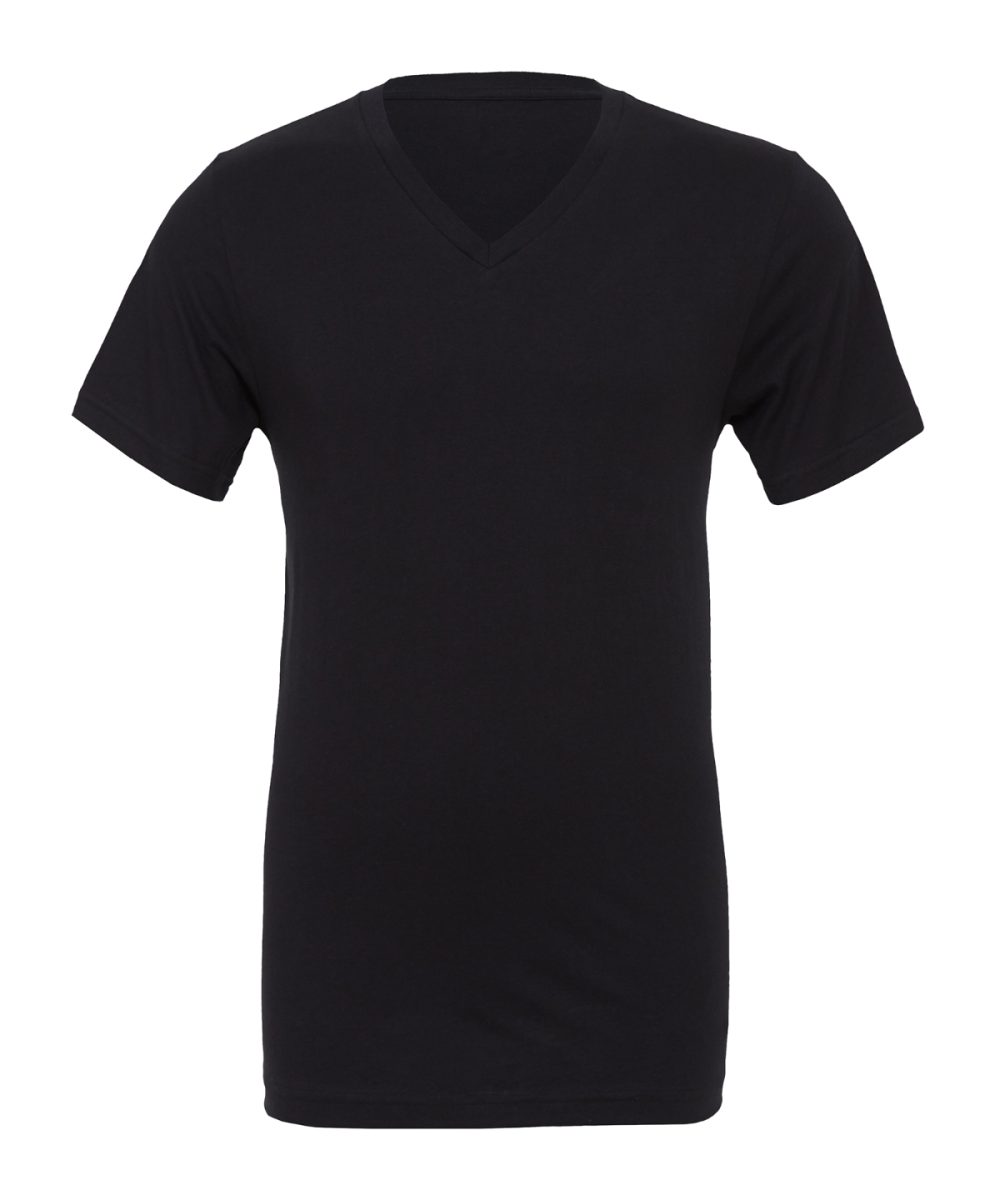 Black Unisex Jersey v-neck t-shirt