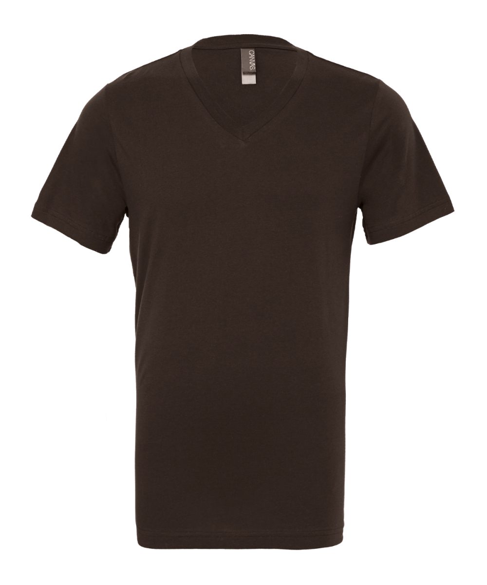 Brown Unisex Jersey v-neck t-shirt