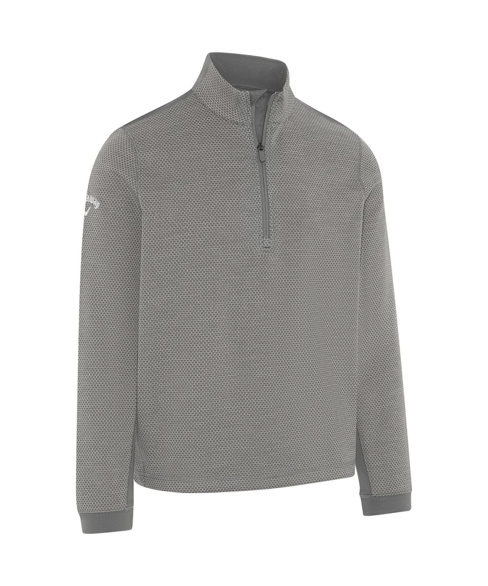 Medium Grey Heather Hex fleece