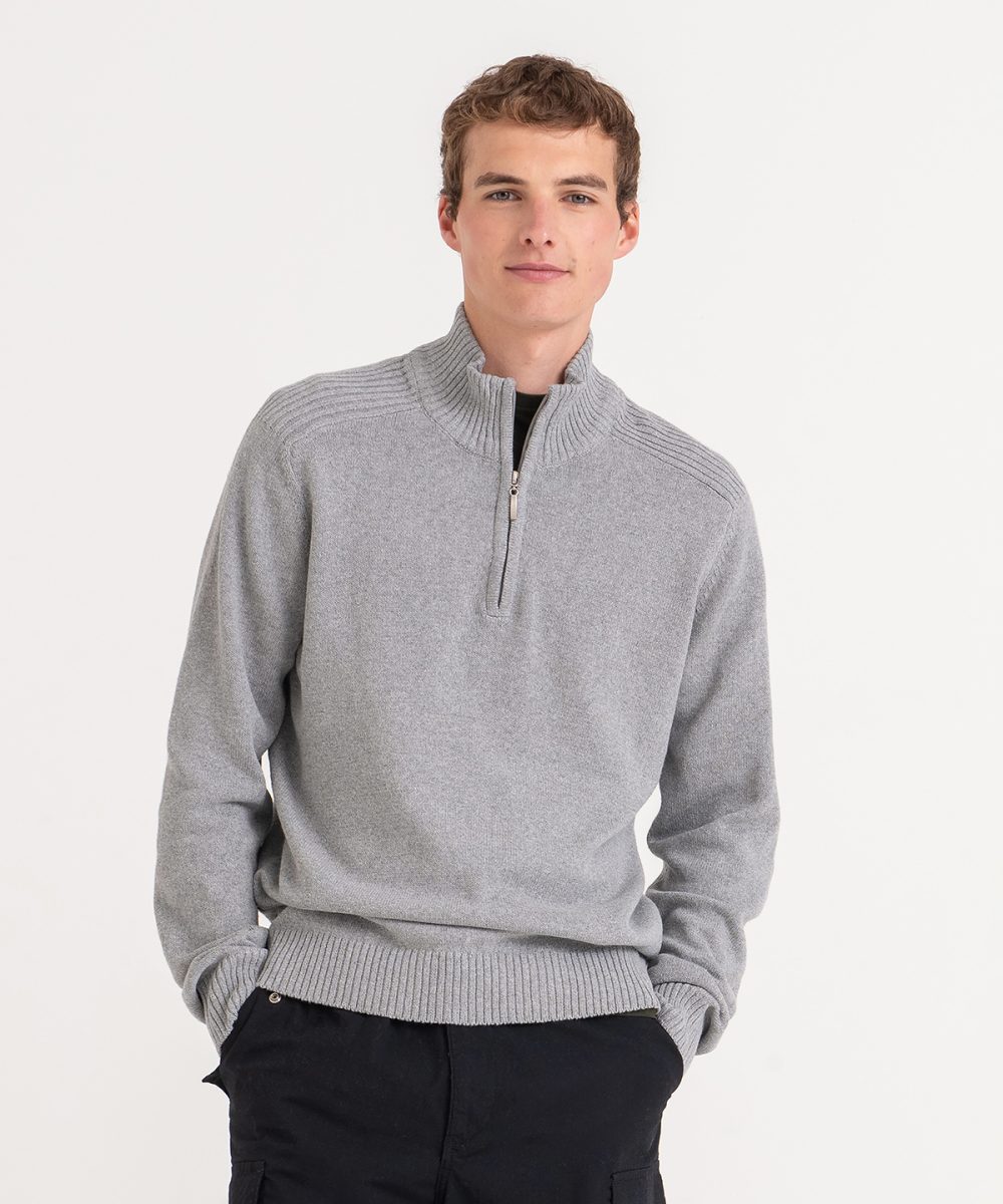 Wakhan ¼ regen zip knit sweater