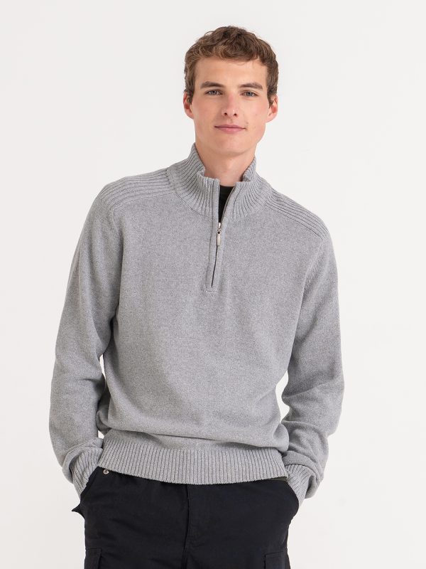 Wakhan ¼ regen zip knit sweater