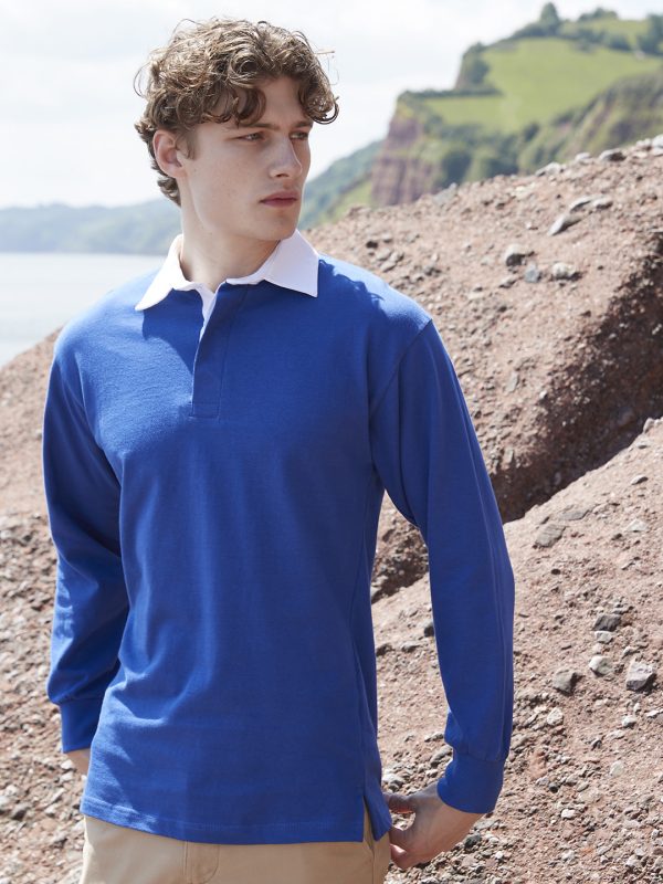 Long sleeve plain rugby shirt