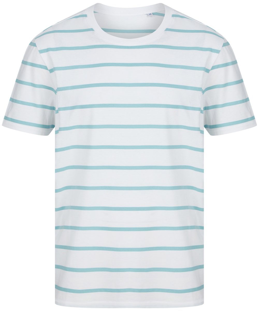 White/Duck Egg Striped T