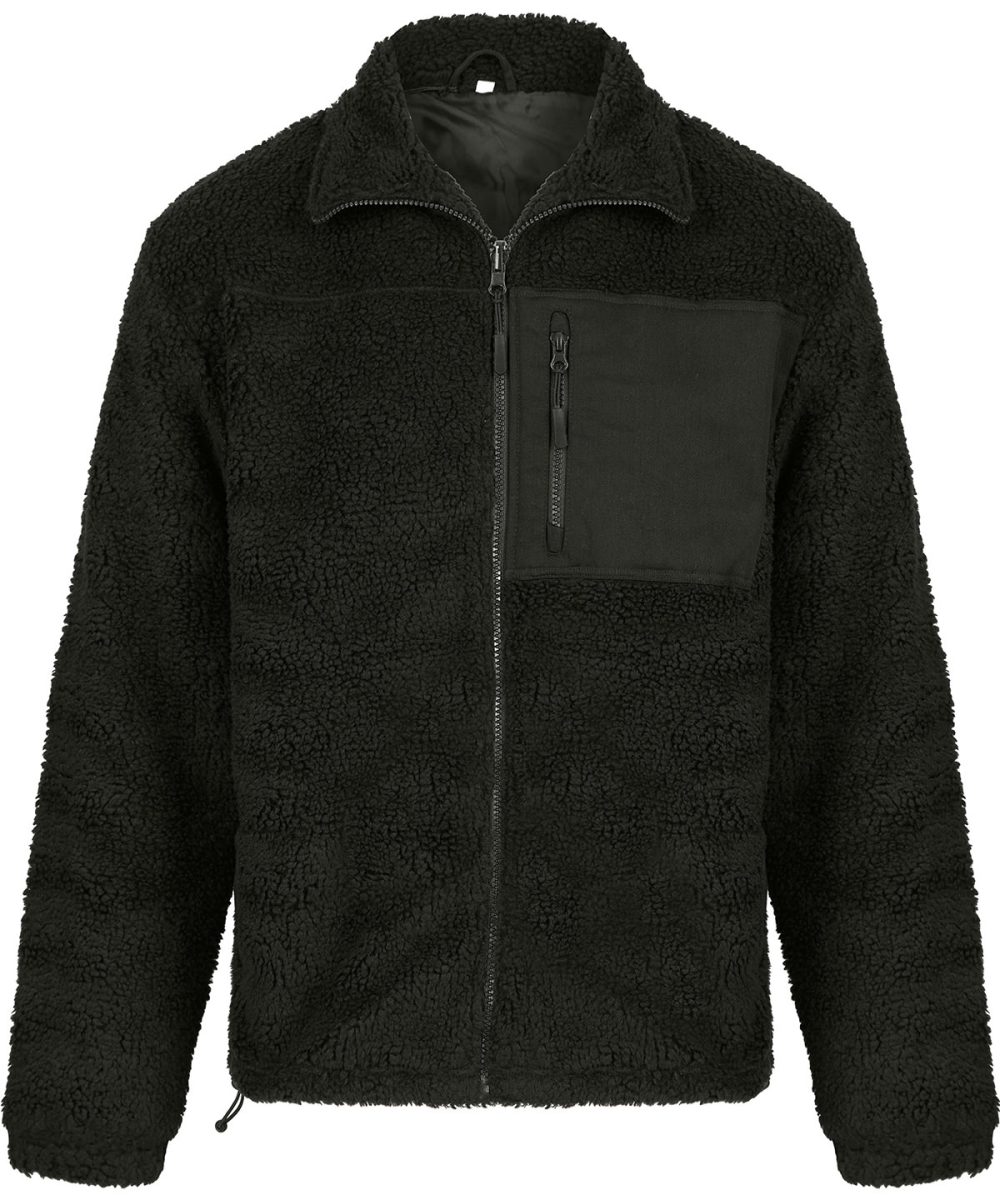 Dark Olive Recycled sherpa fleece