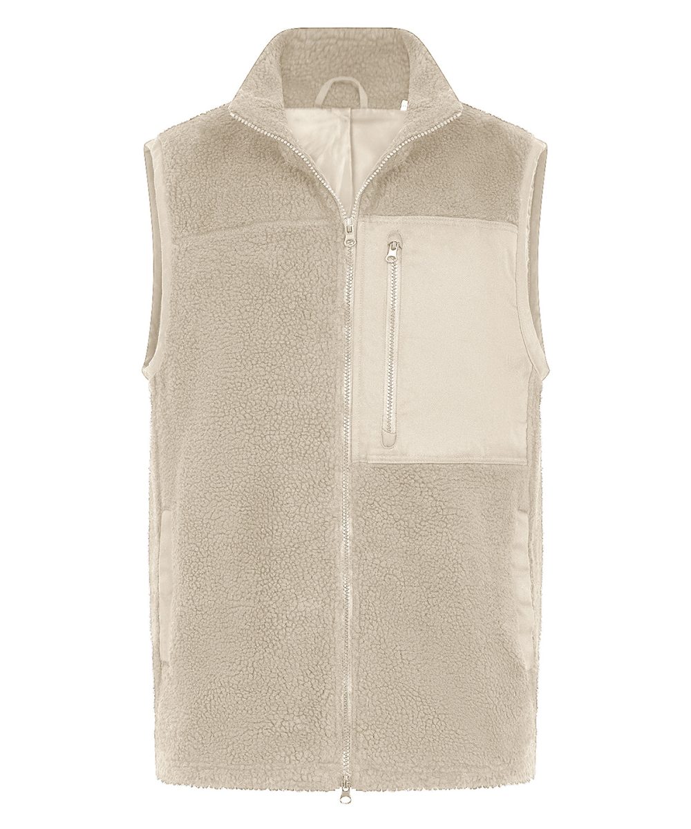 Natural Recycled sherpa gilet