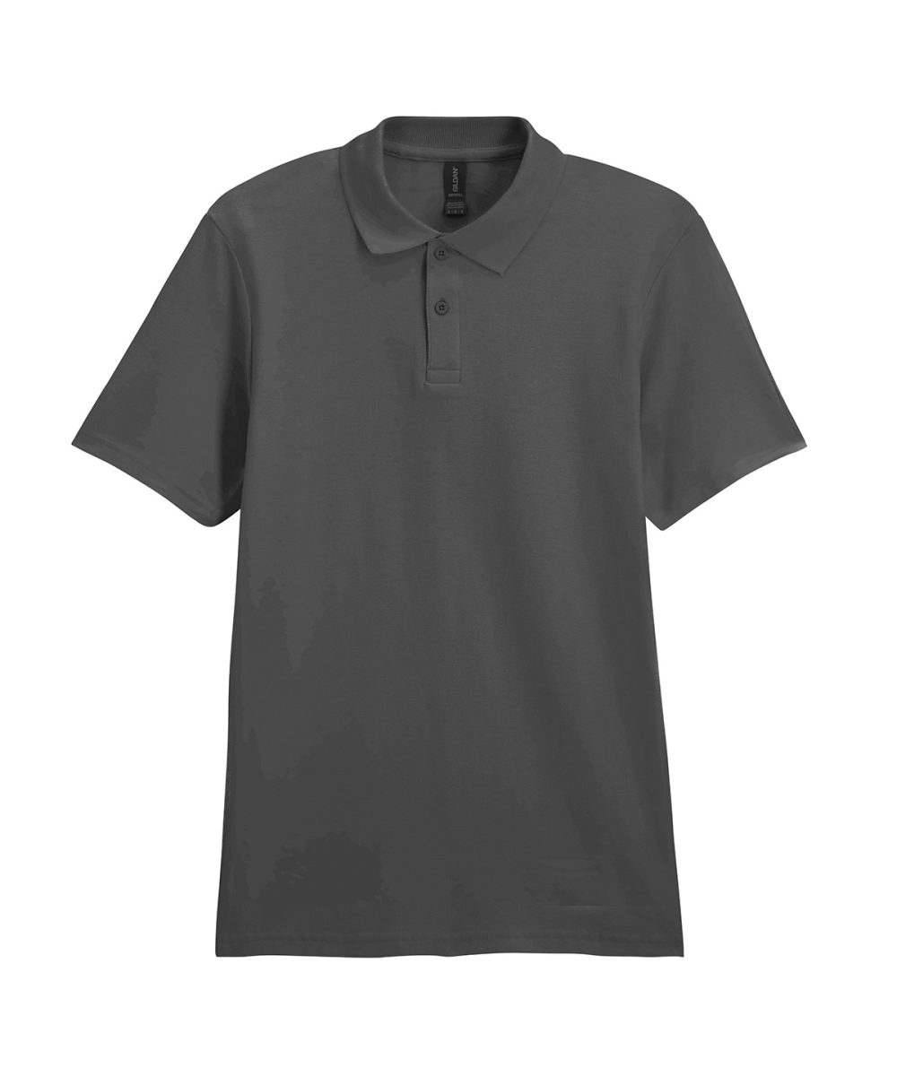 Charcoal Softstyle™ adult double piqué polo