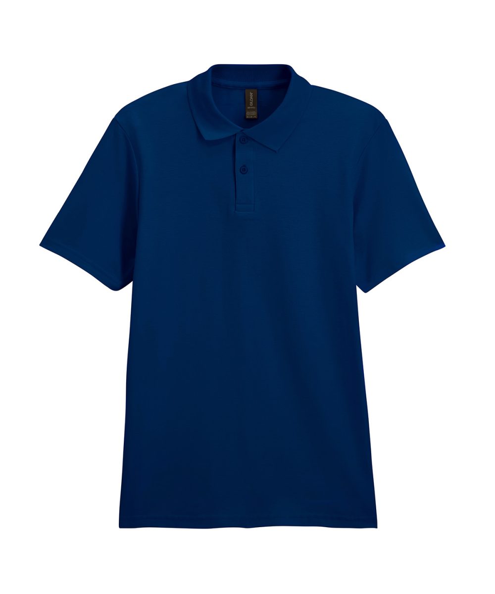 Navy Softstyle™ adult double piqué polo