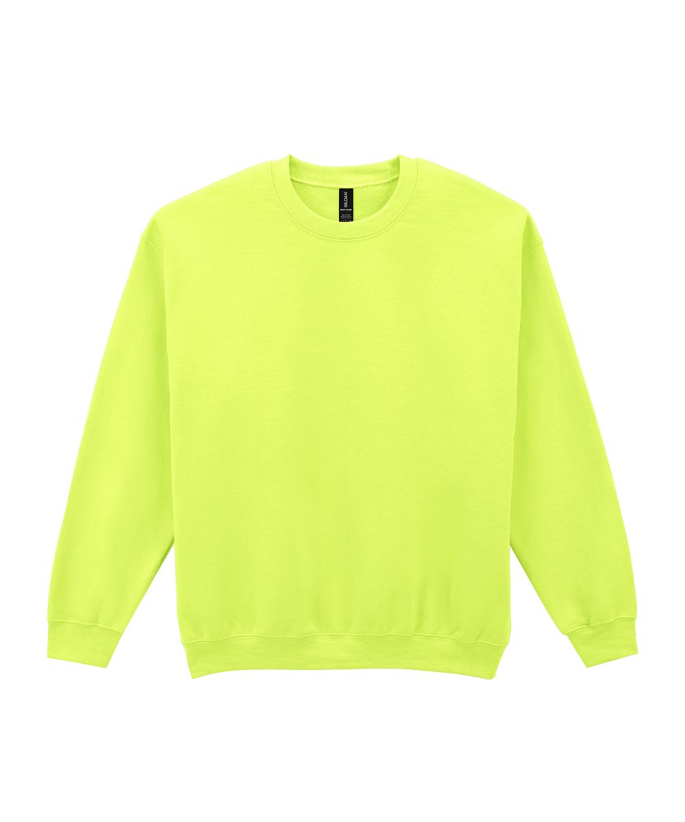 Safety Green* Heavy Blend™ adult crew neck sweatshirt