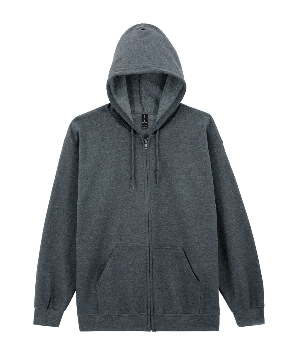 Dark Heather* Heavy Blend™  full zip hooded sweatshirt