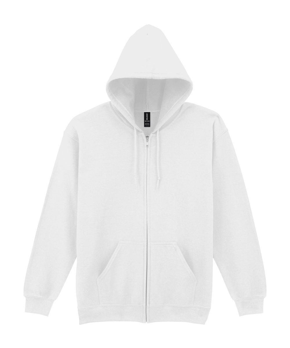 White* Heavy Blend™  full zip hooded sweatshirt