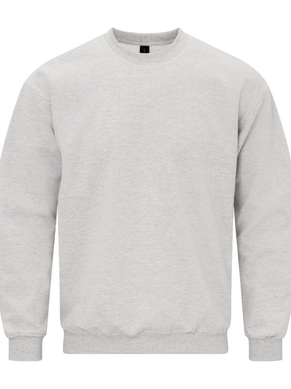 Ash Grey Softstyle™ midweight fleece adult crew neck