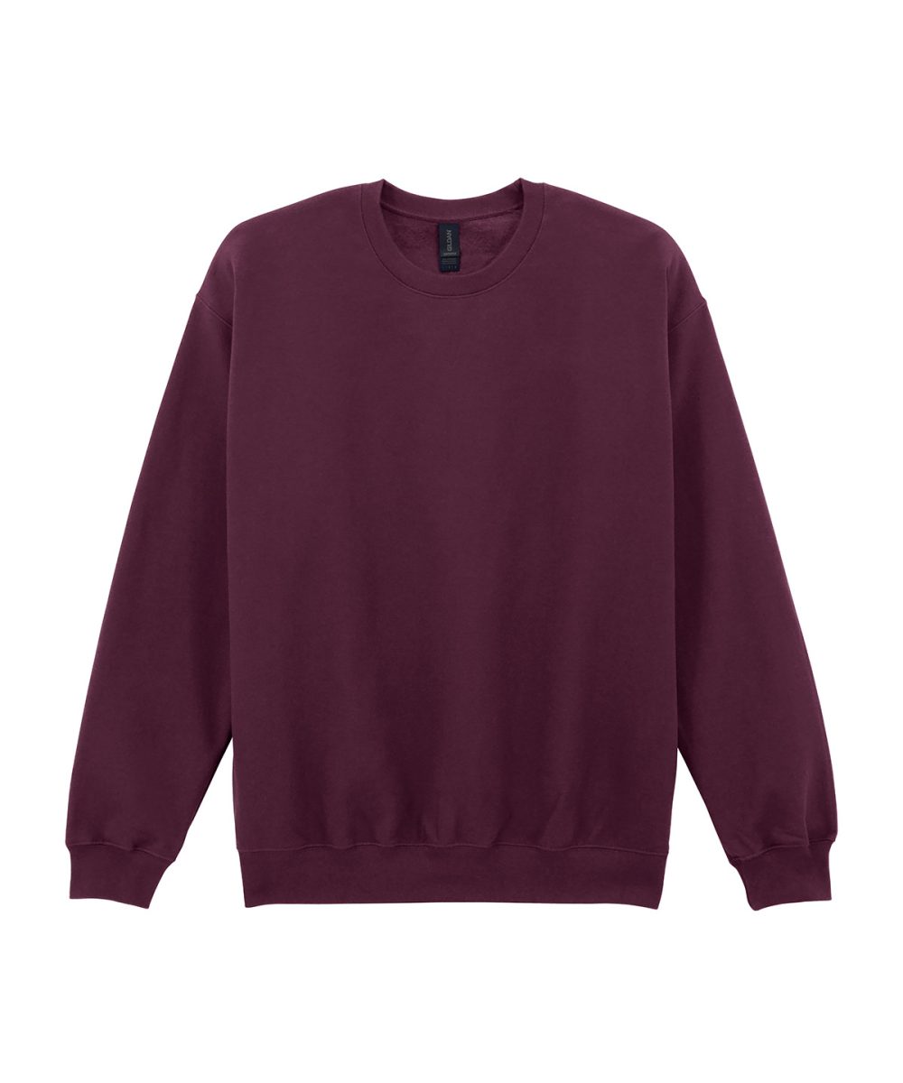 Maroon Softstyle™ midweight fleece adult crew neck