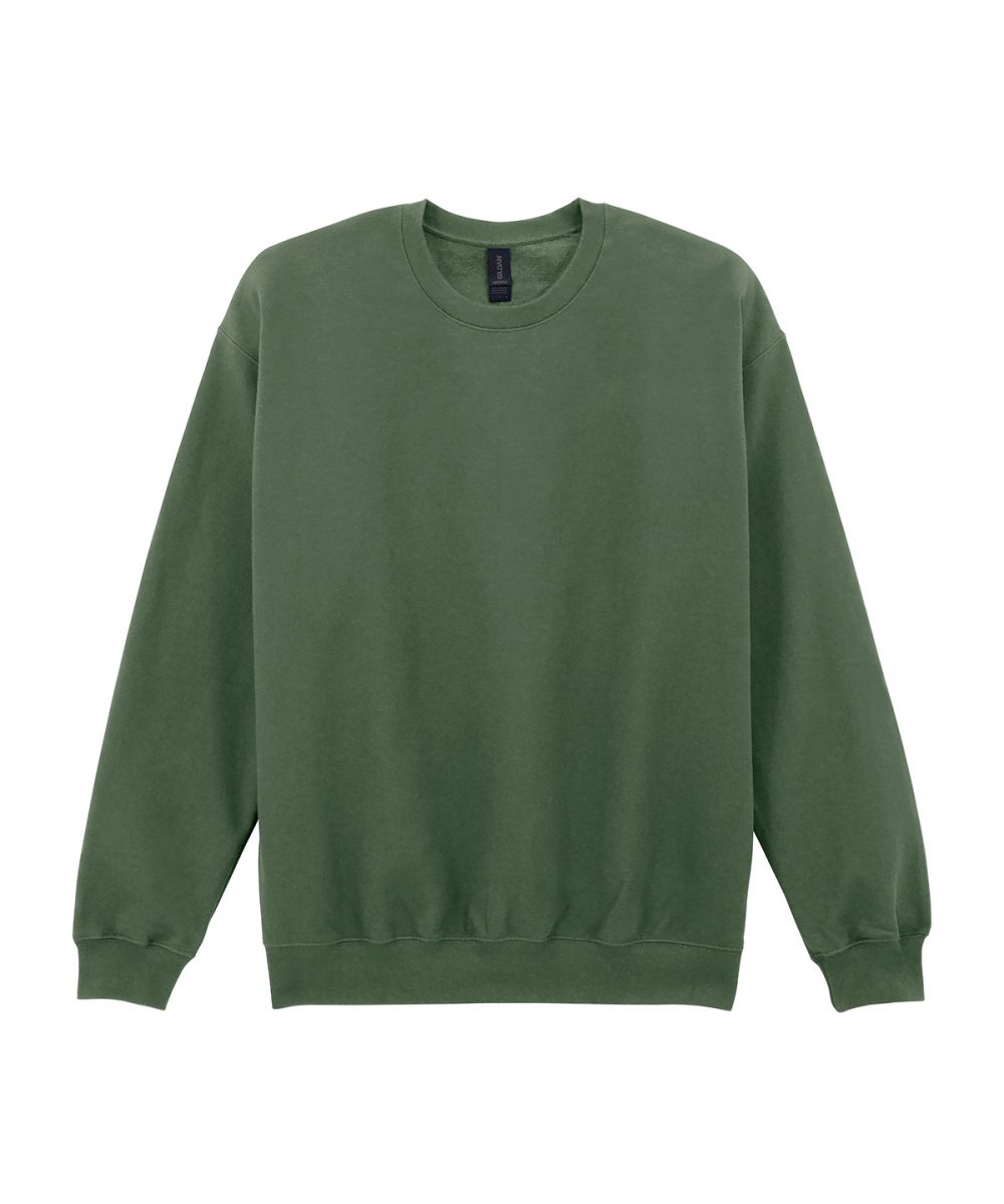 Military Green Softstyle™ midweight fleece adult crew neck