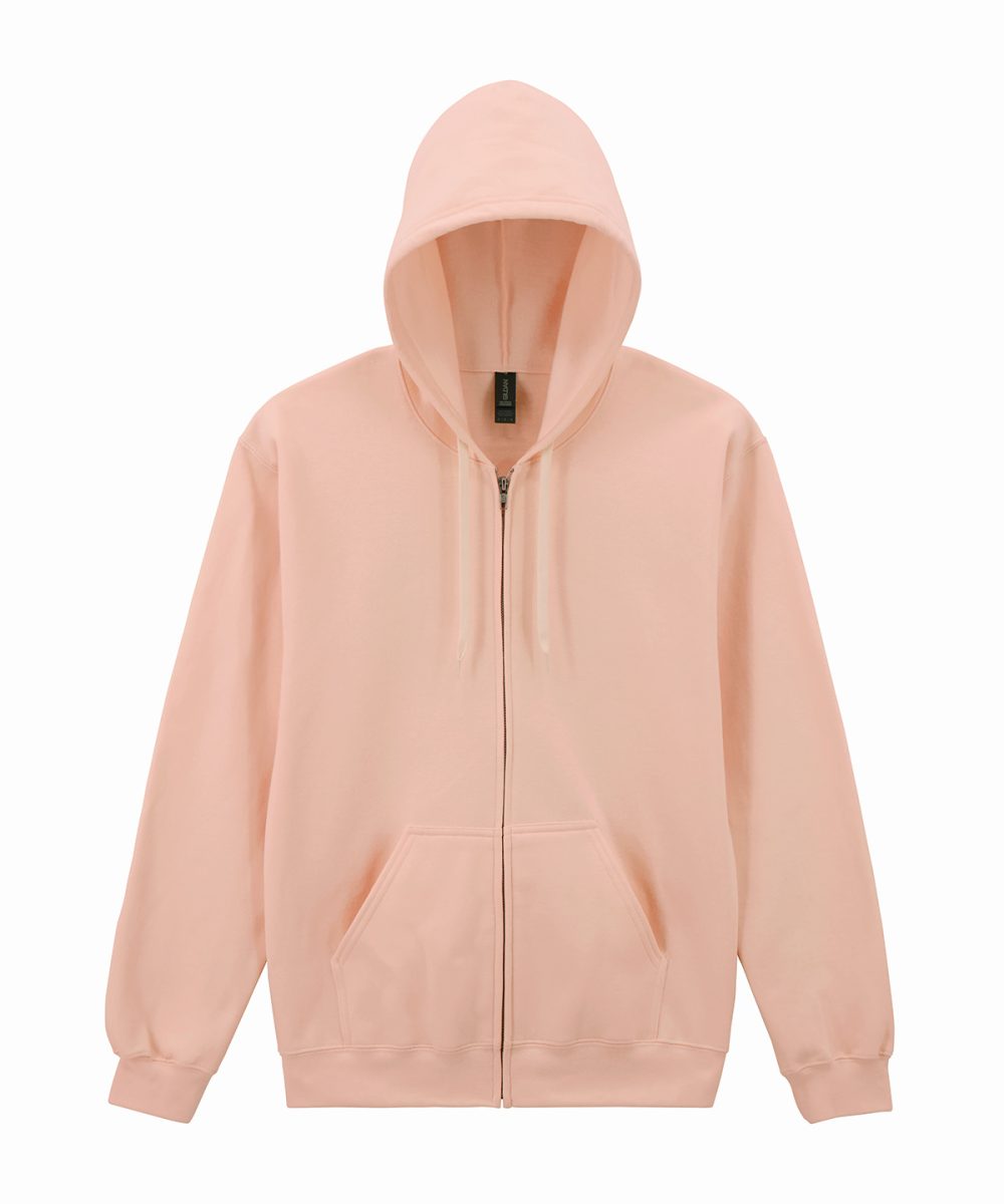 Dusty Rose Softstyle™ midweight fleece adult full-zip hooded sweatshirt