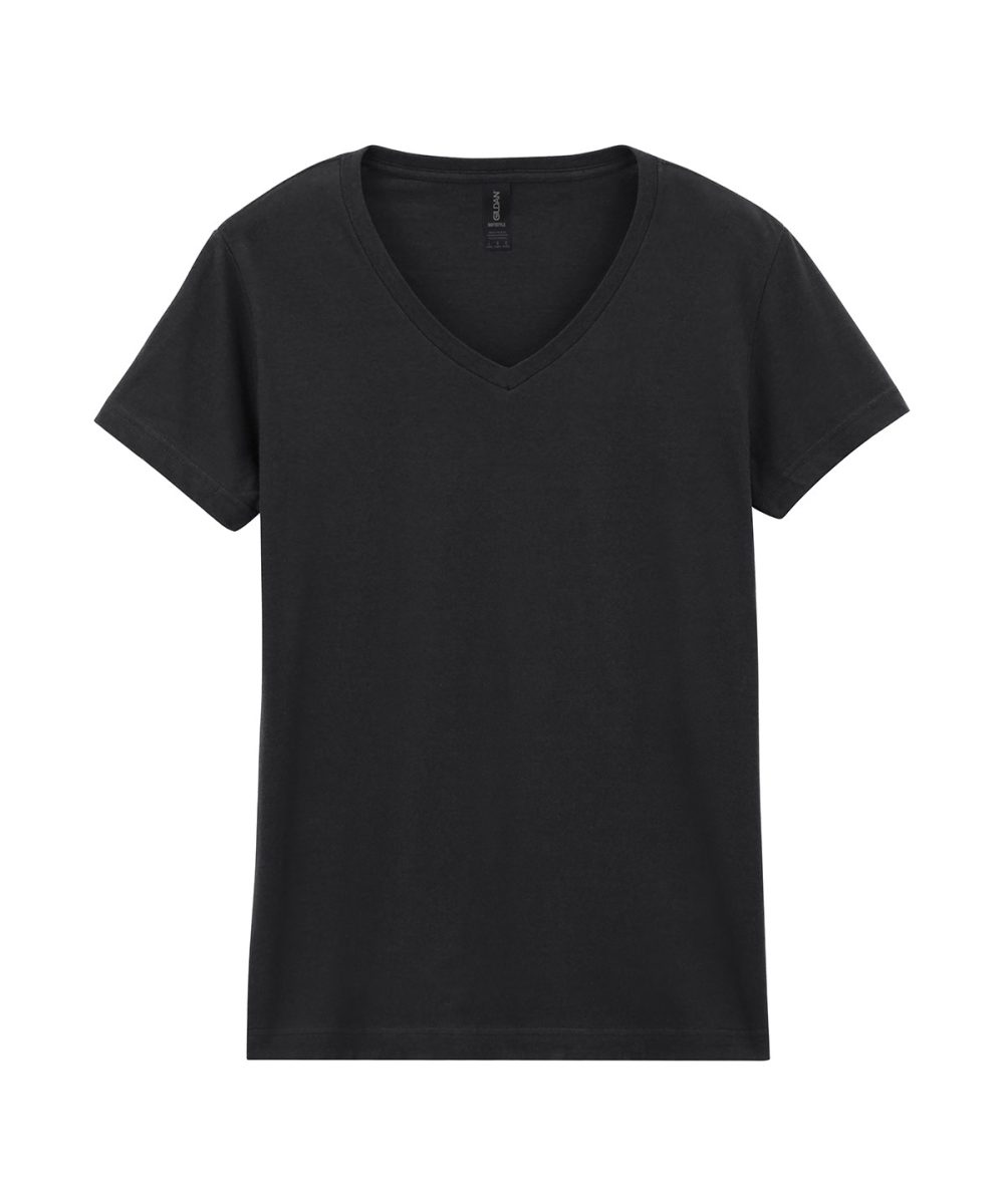 Black Softstyle™ women's v-neck t-shirt