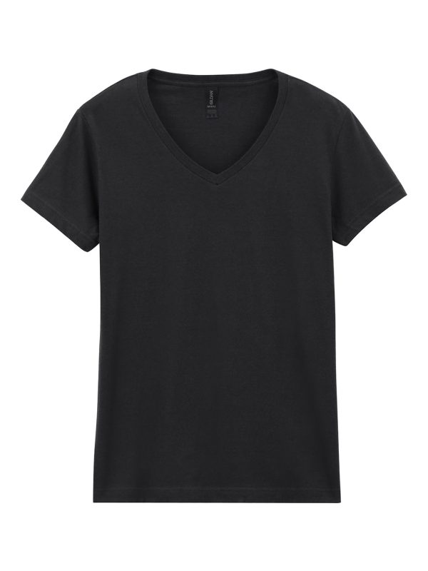 Black Softstyle™ women's v-neck t-shirt