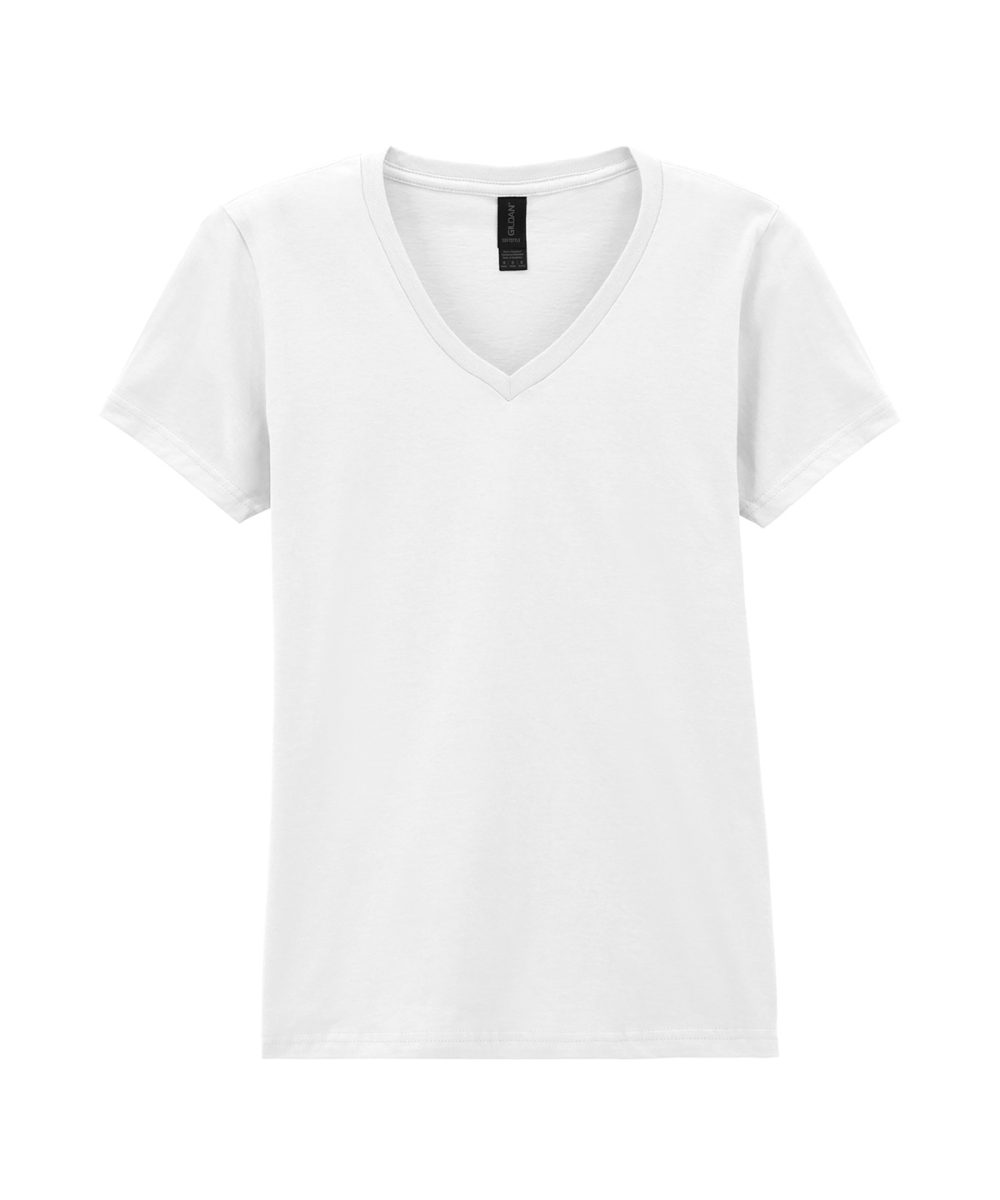 White Softstyle™ women's v-neck t-shirt