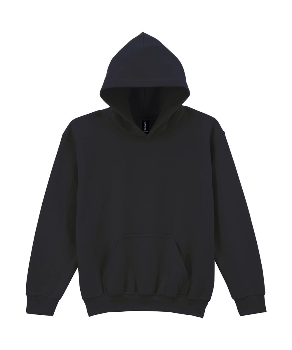 Black Heavy Blend™ youth hooded sweatshirt