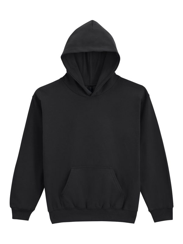 Black Softstyle™ midweight fleece youth hoodie