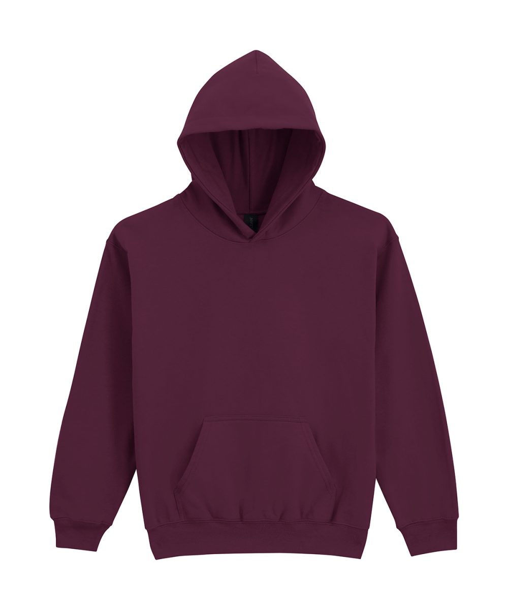 Maroon Softstyle™ midweight fleece youth hoodie