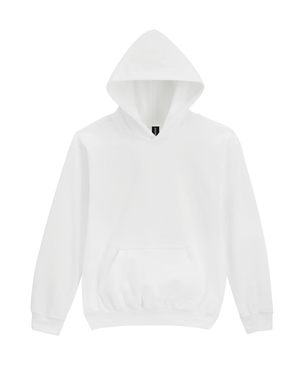 White Softstyle™ midweight fleece youth hoodie